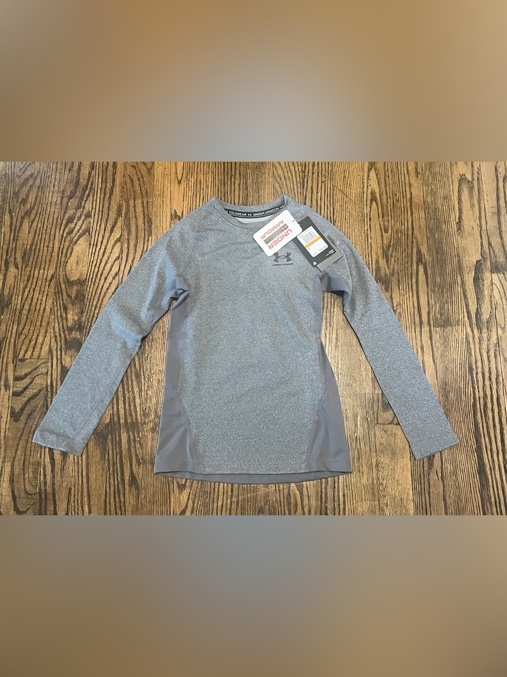 Under Armour Girls' Gray Long Sleeve Performance Top